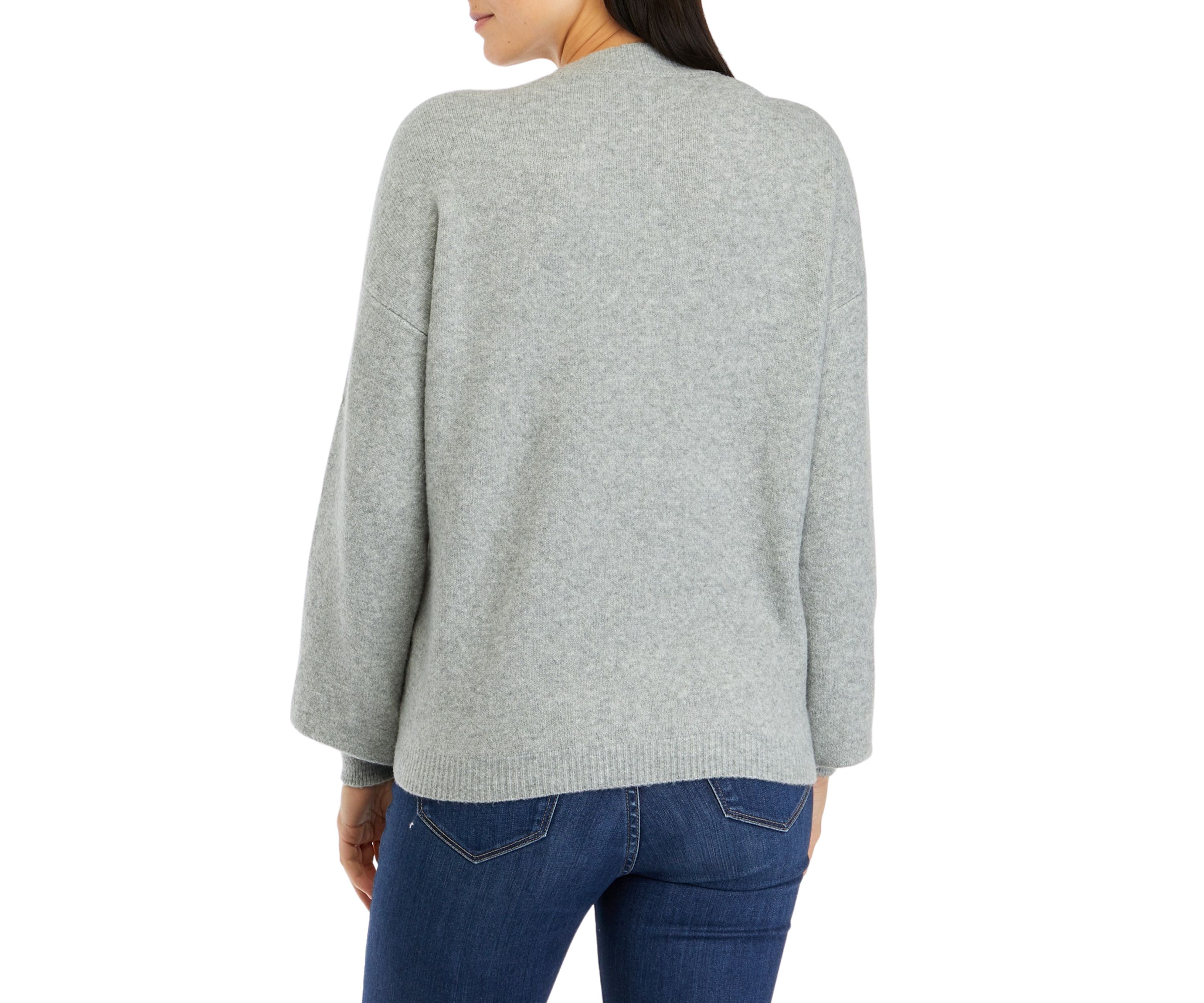 Petite Gray Heather Sweater 