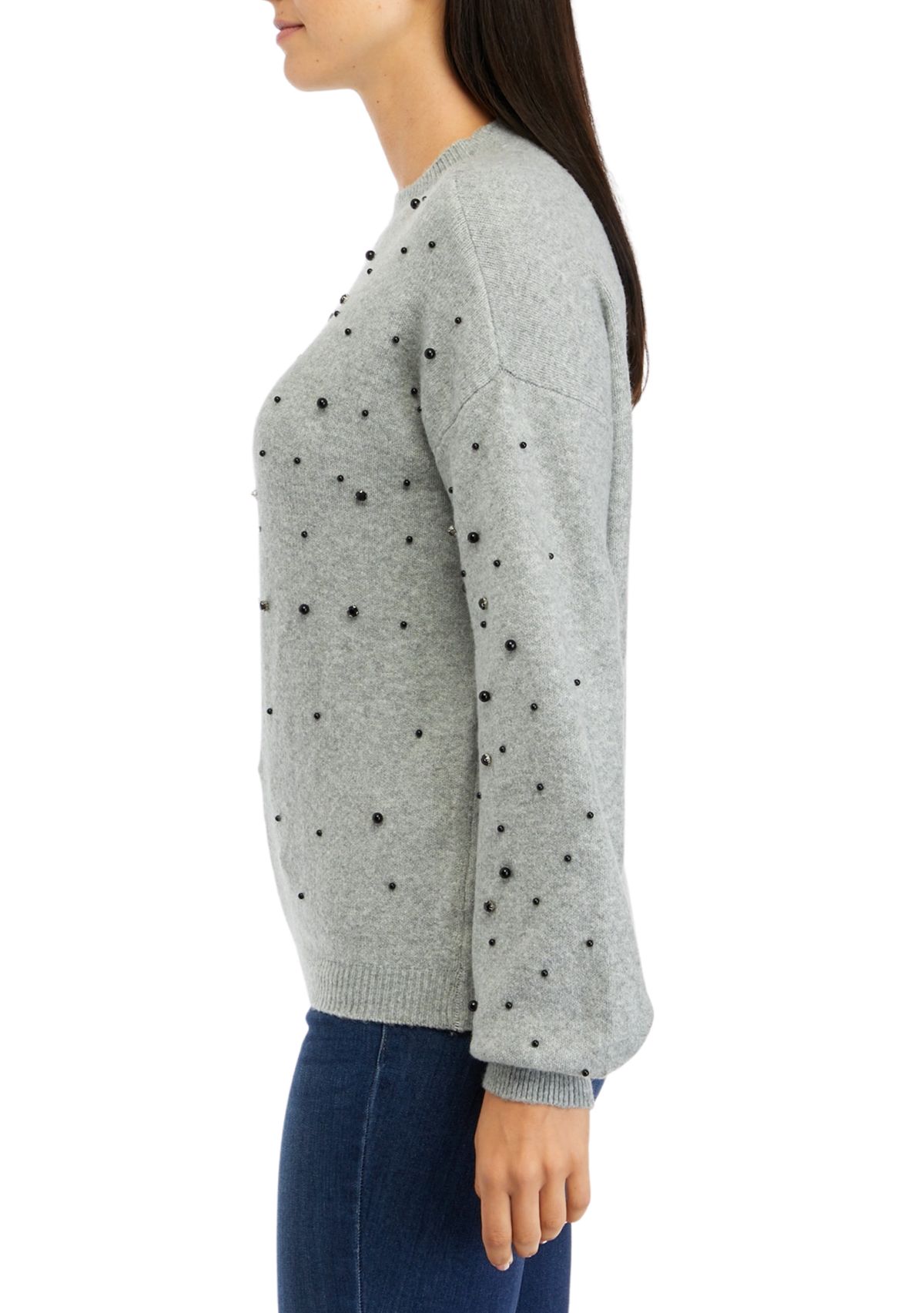 Petite Gray Heather Sweater 