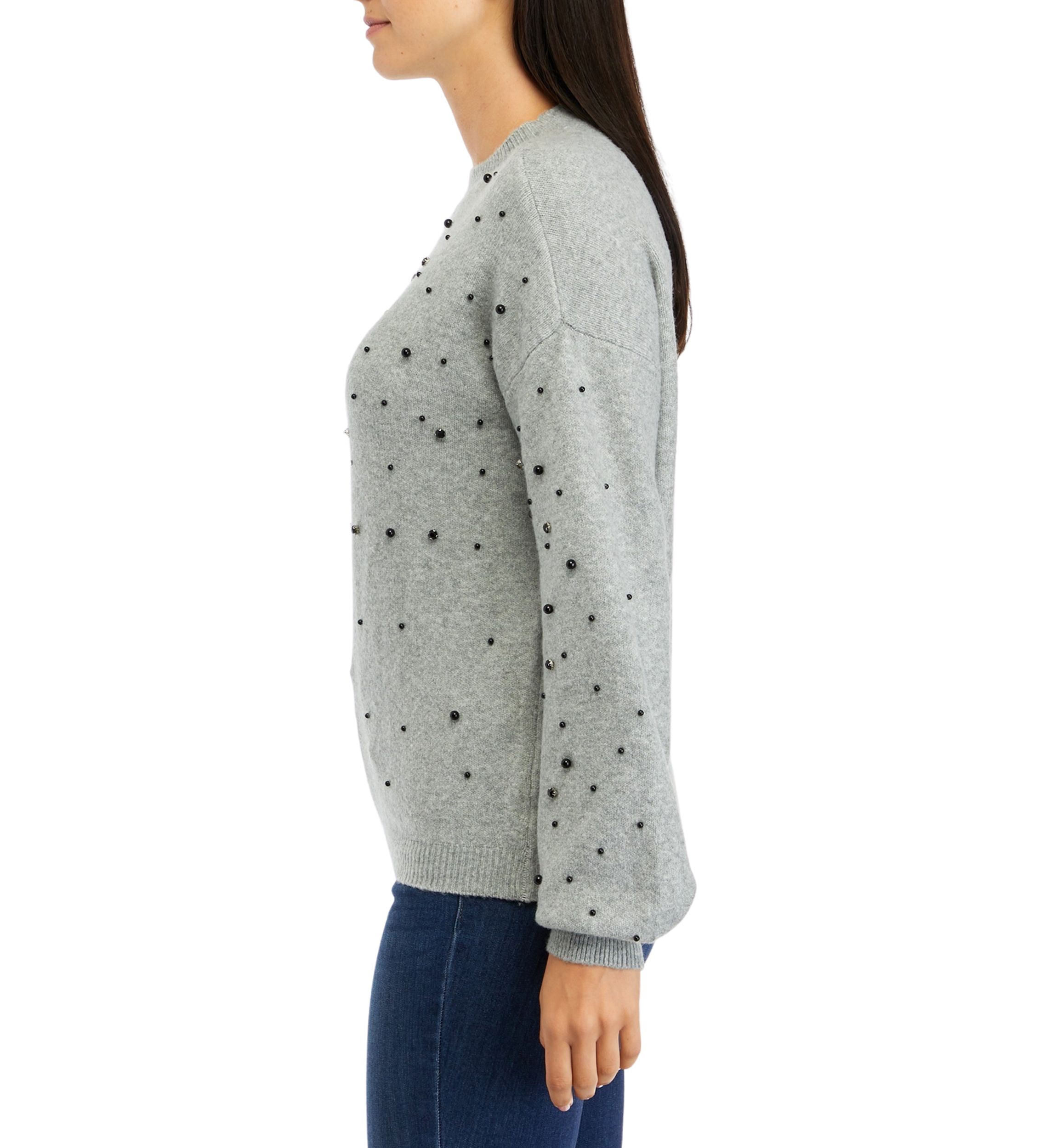 Petite Gray Heather Sweater 
