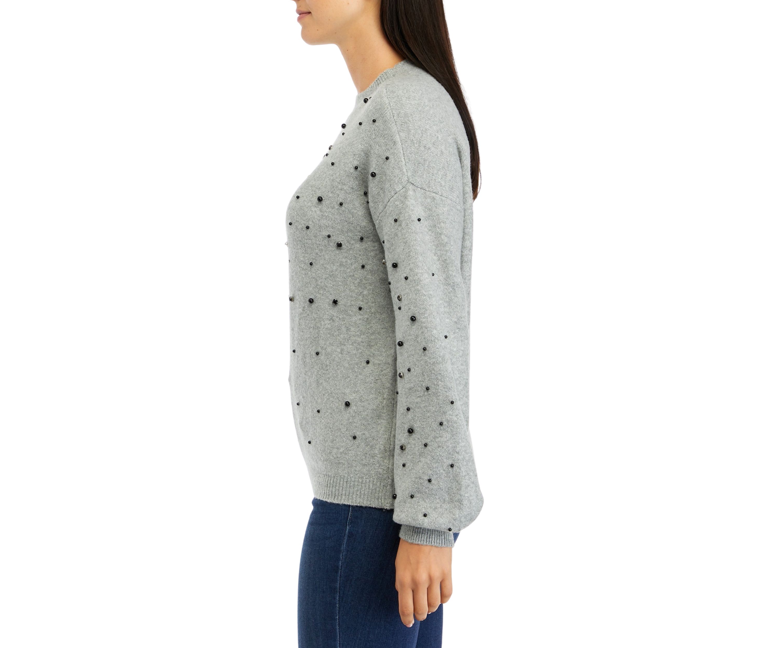 Petite Gray Heather Sweater 