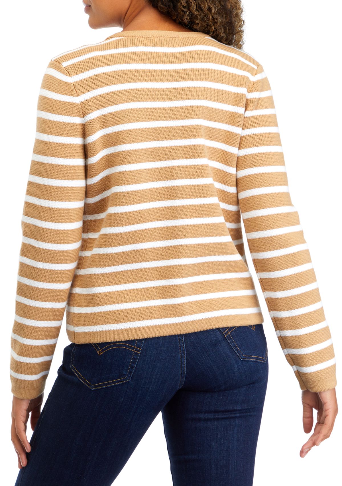 Petite Button Crop Cardigan 