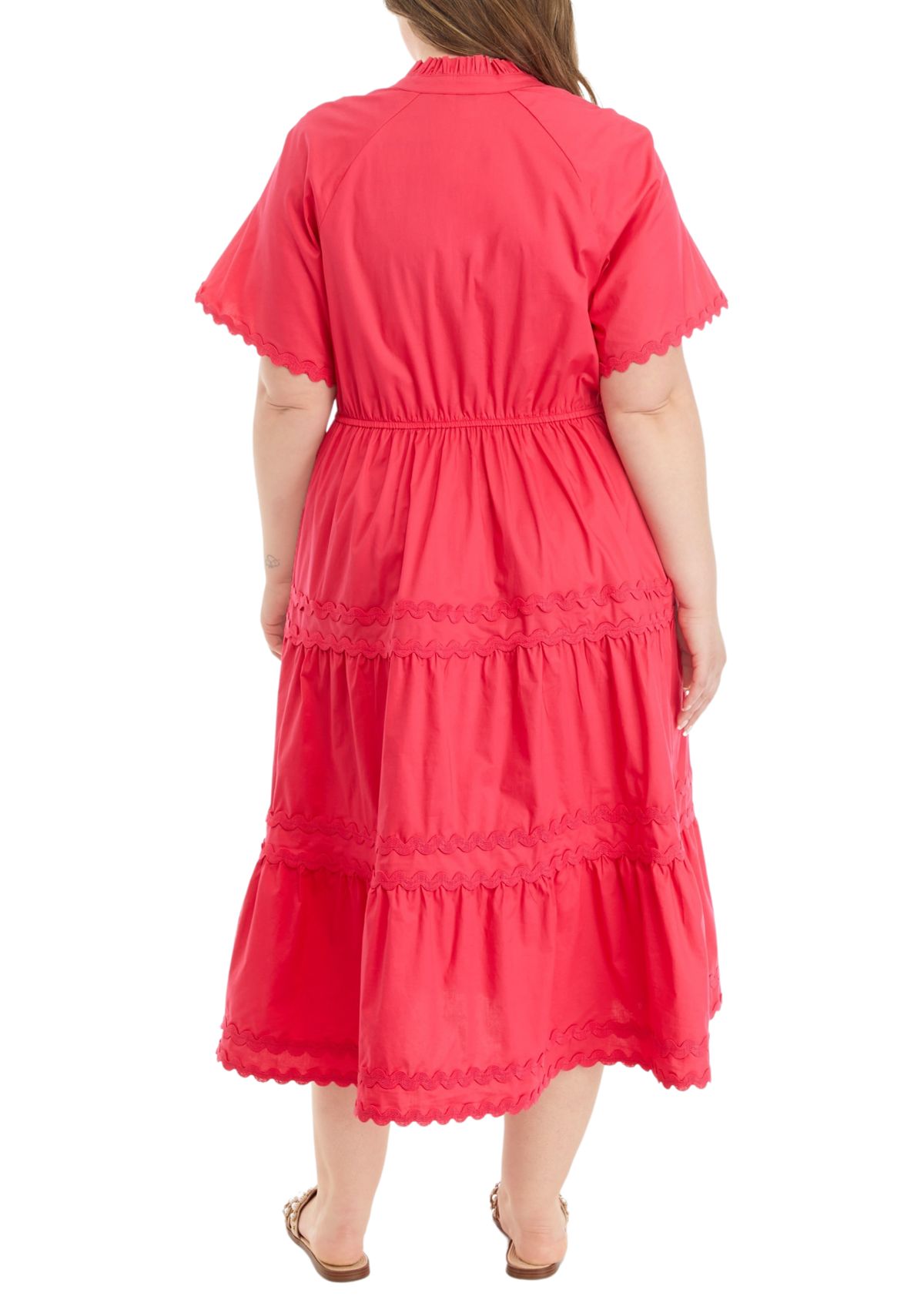 Plus Size Tiered Midi Dress