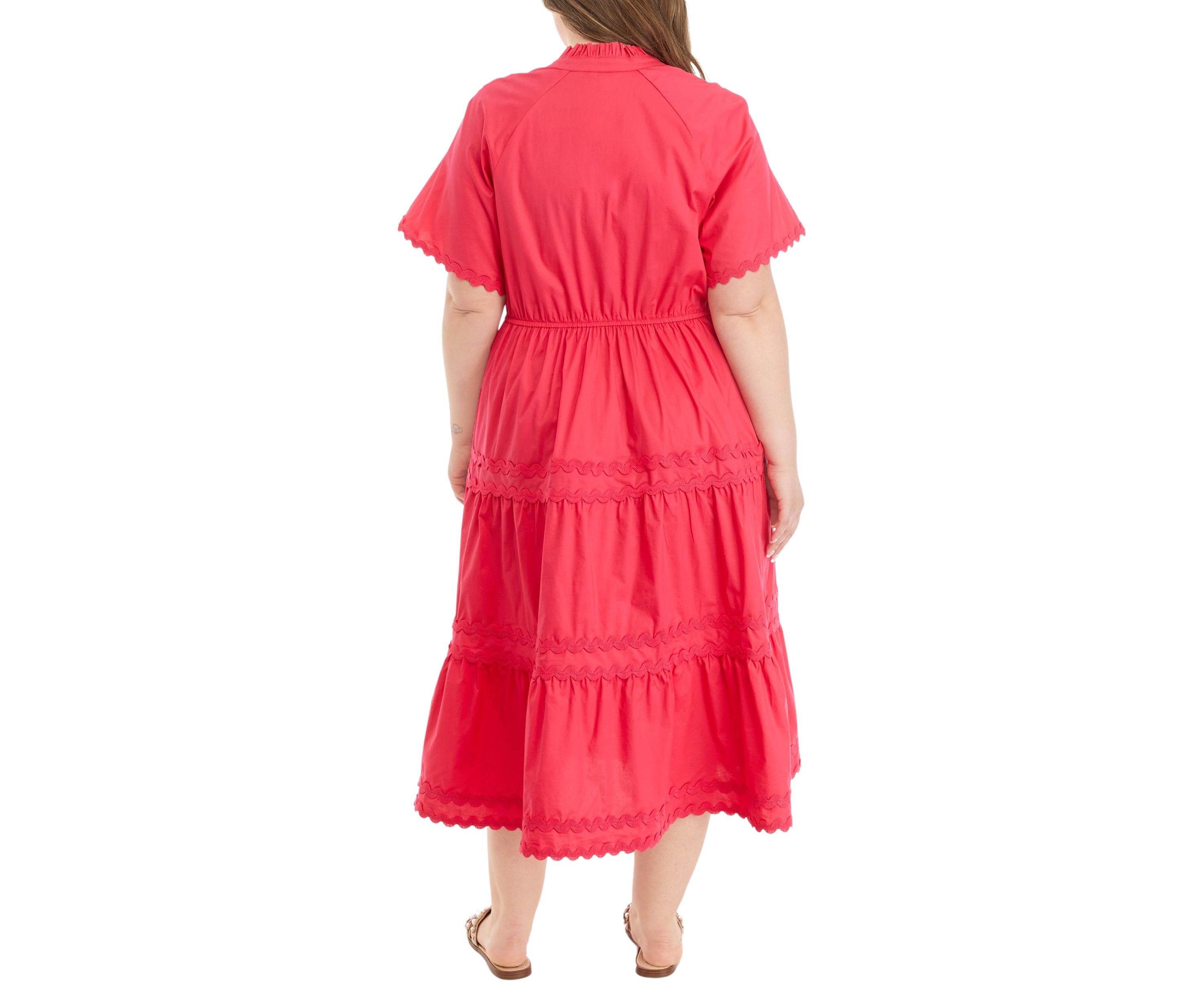 Plus Size Tiered Midi Dress