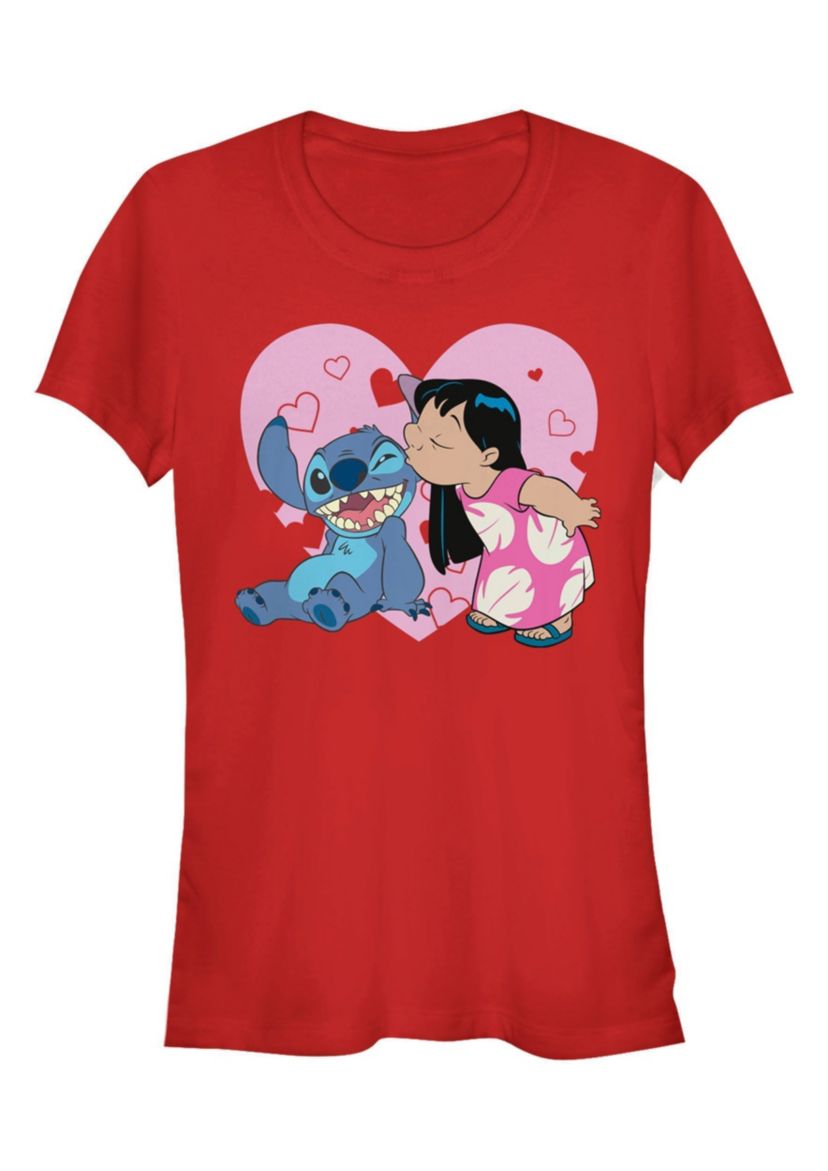 Lilo And Valentines Kisses Graphic T-Shirt