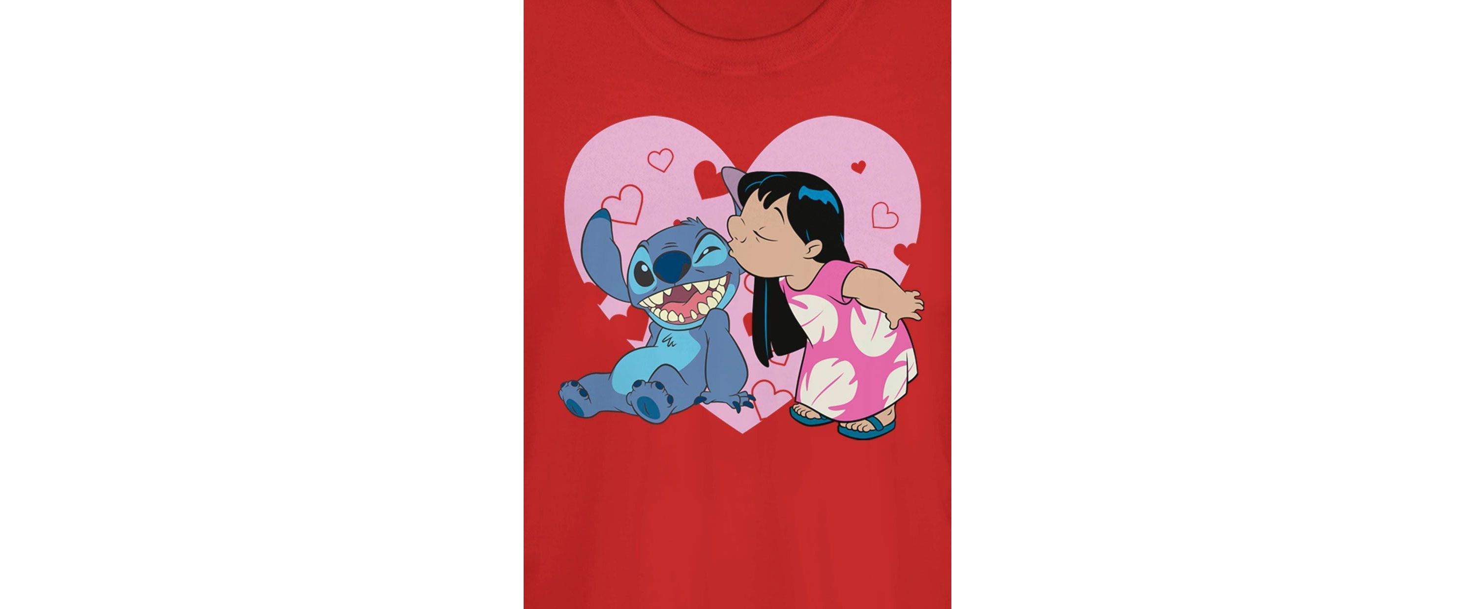 Lilo And Valentines Kisses Graphic T-Shirt