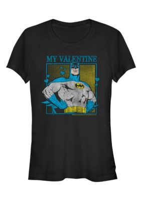 DC COMICS Women's Batman Valentine Graphic T-Shirt, Black, XXL