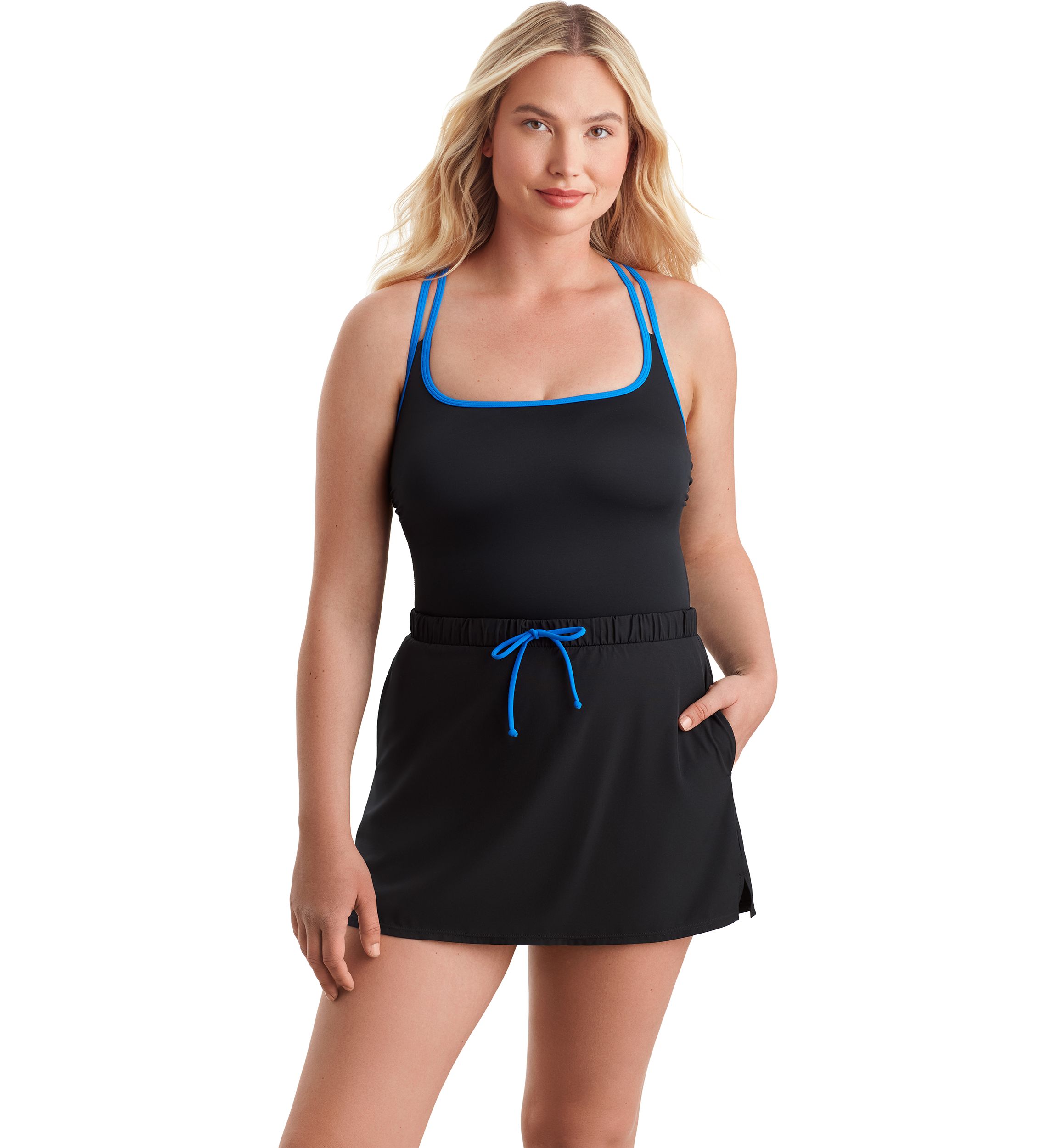 Skirted One Piece Runaround Swimdress