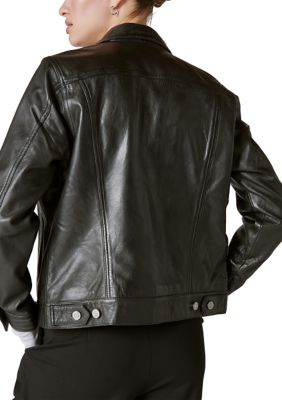 LEATHER TRUCKER JACKET