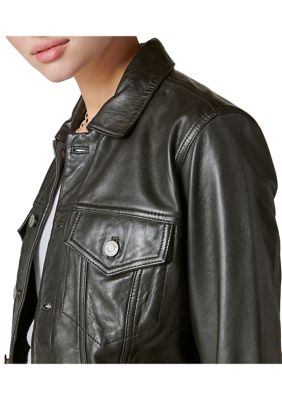 LEATHER TRUCKER JACKET