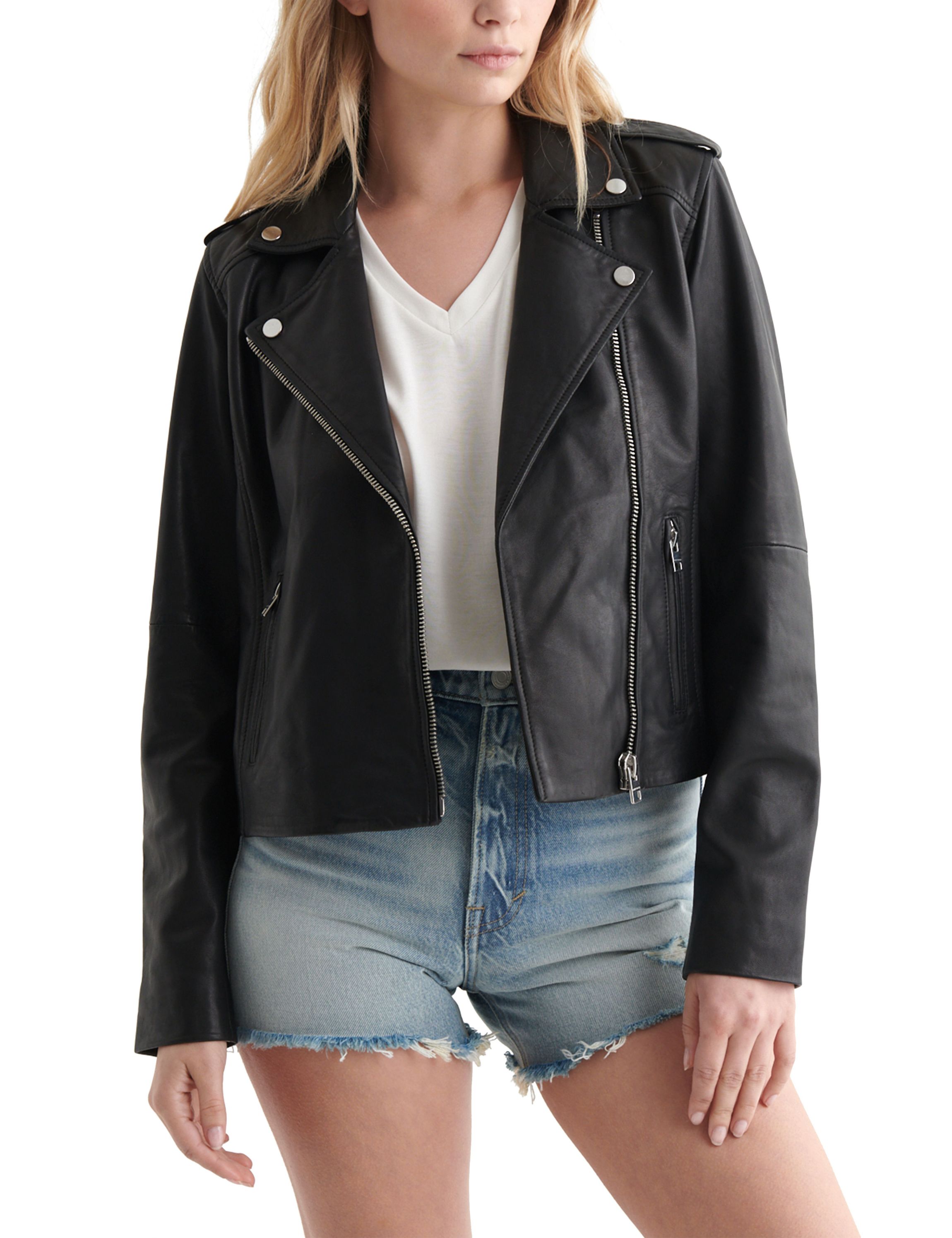 Classic Leather Moto Jacket