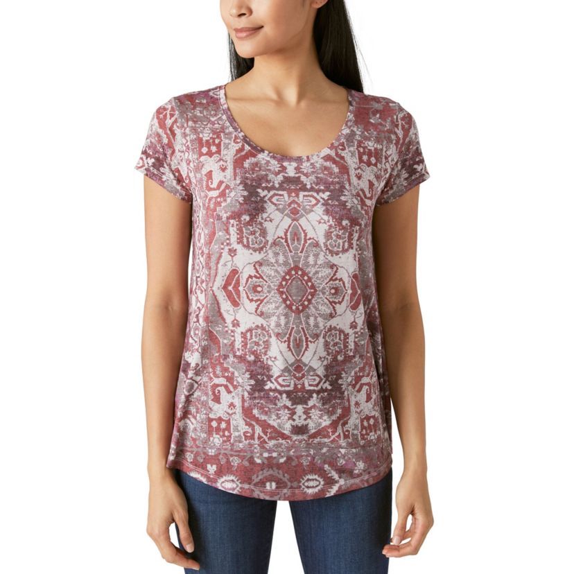 Printed Scoop Neck T-Shirt
