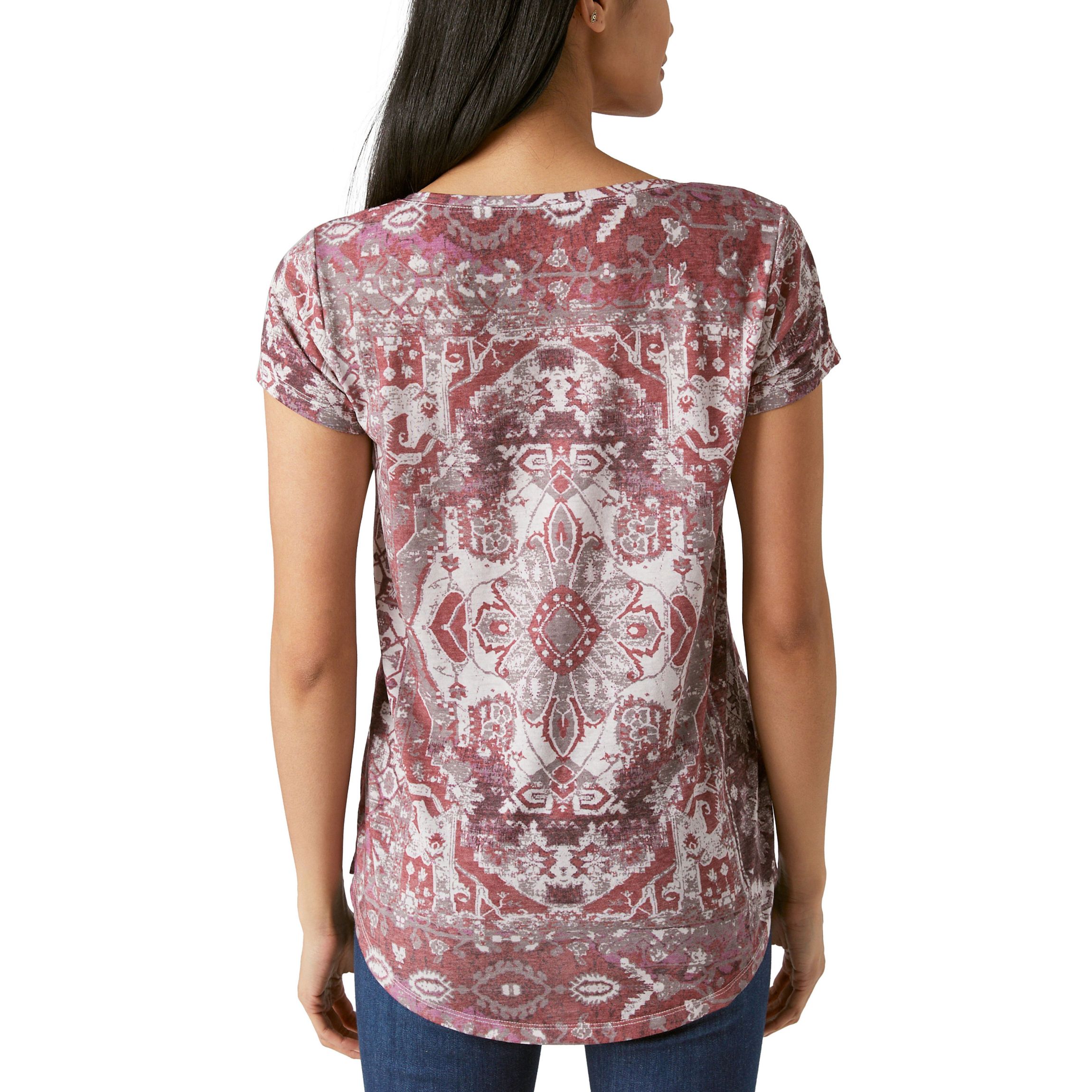 Printed Scoop Neck T-Shirt