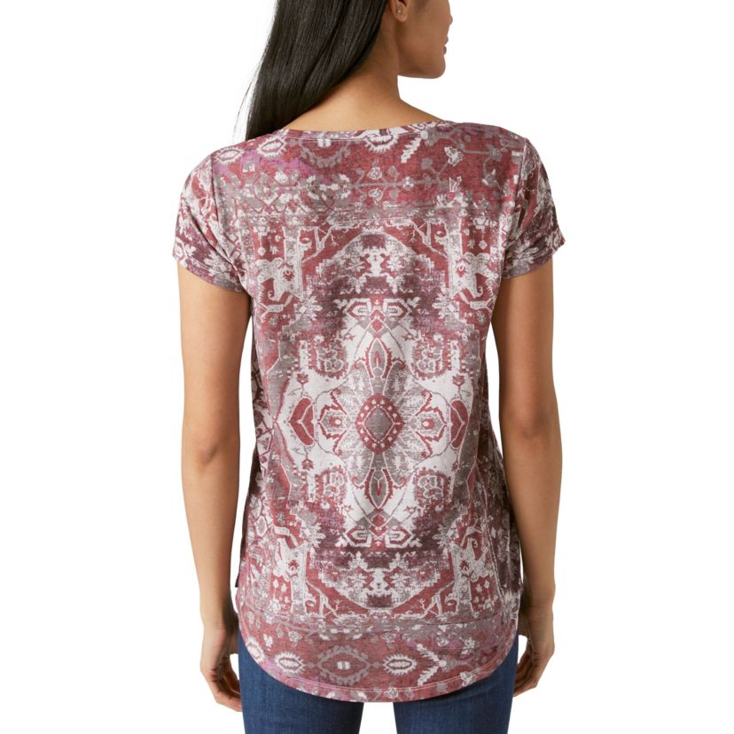 Printed Scoop Neck T-Shirt