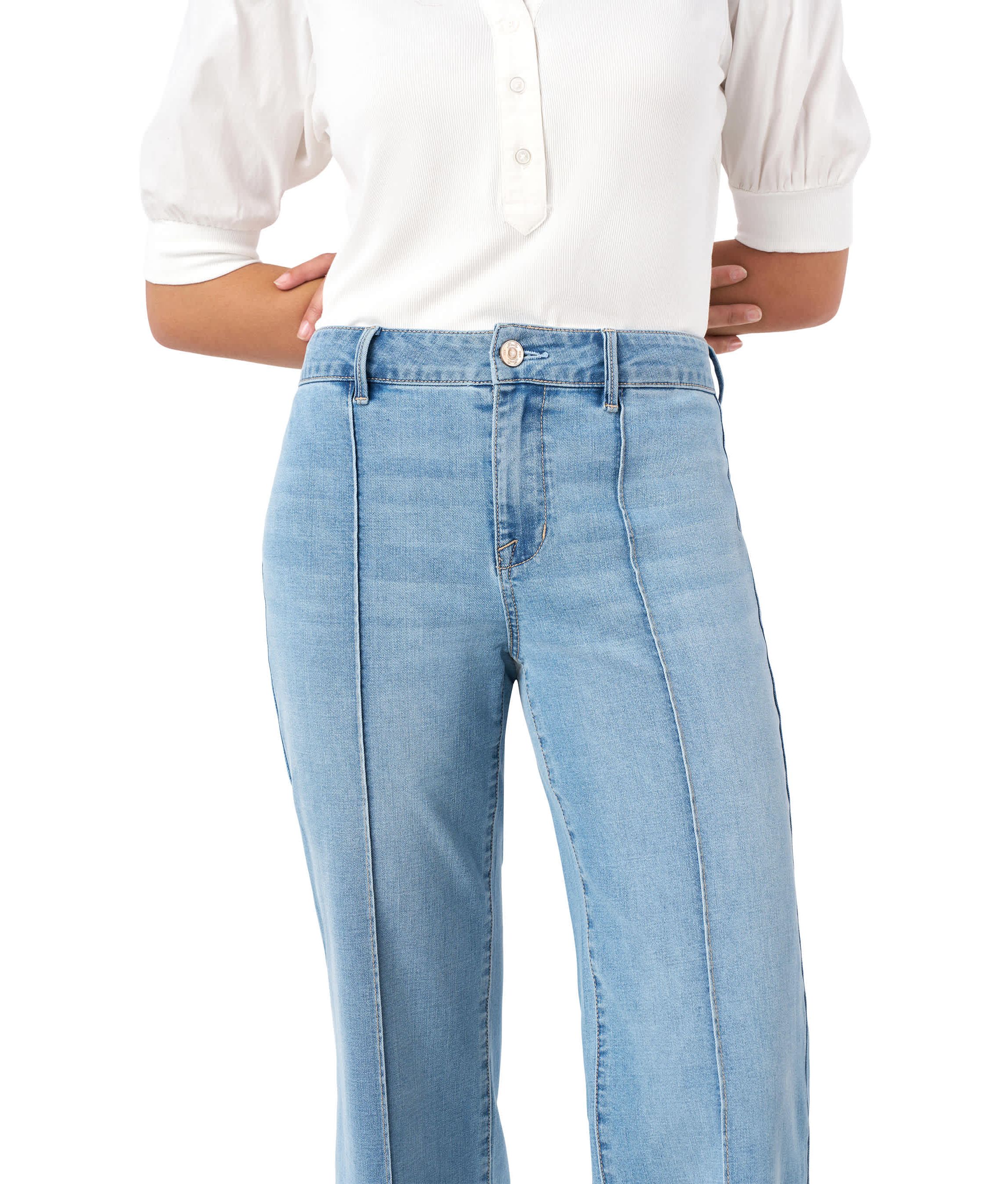 Pintuck Wide Leg