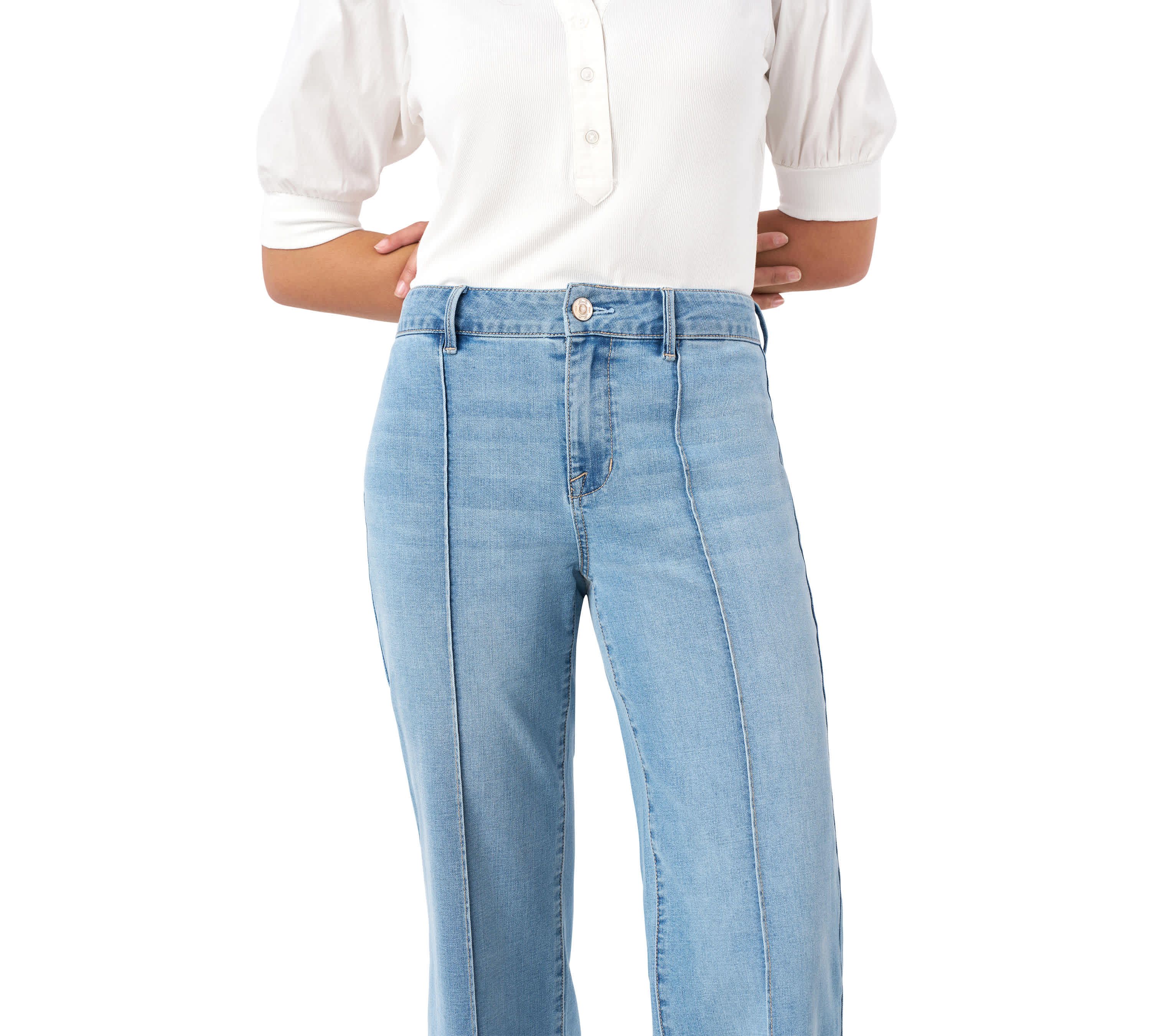Pintuck Wide Leg