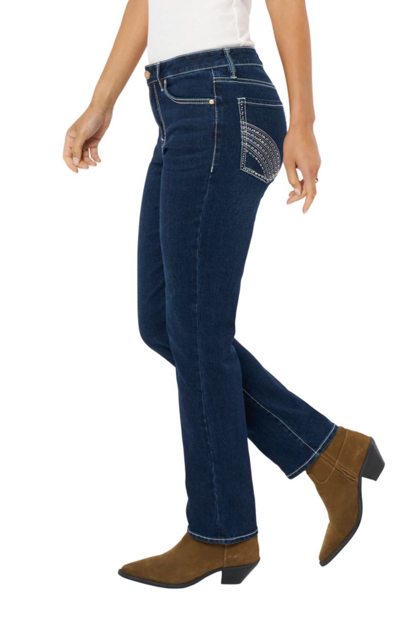 Vintage Straight With Back Pocket Embellishment
