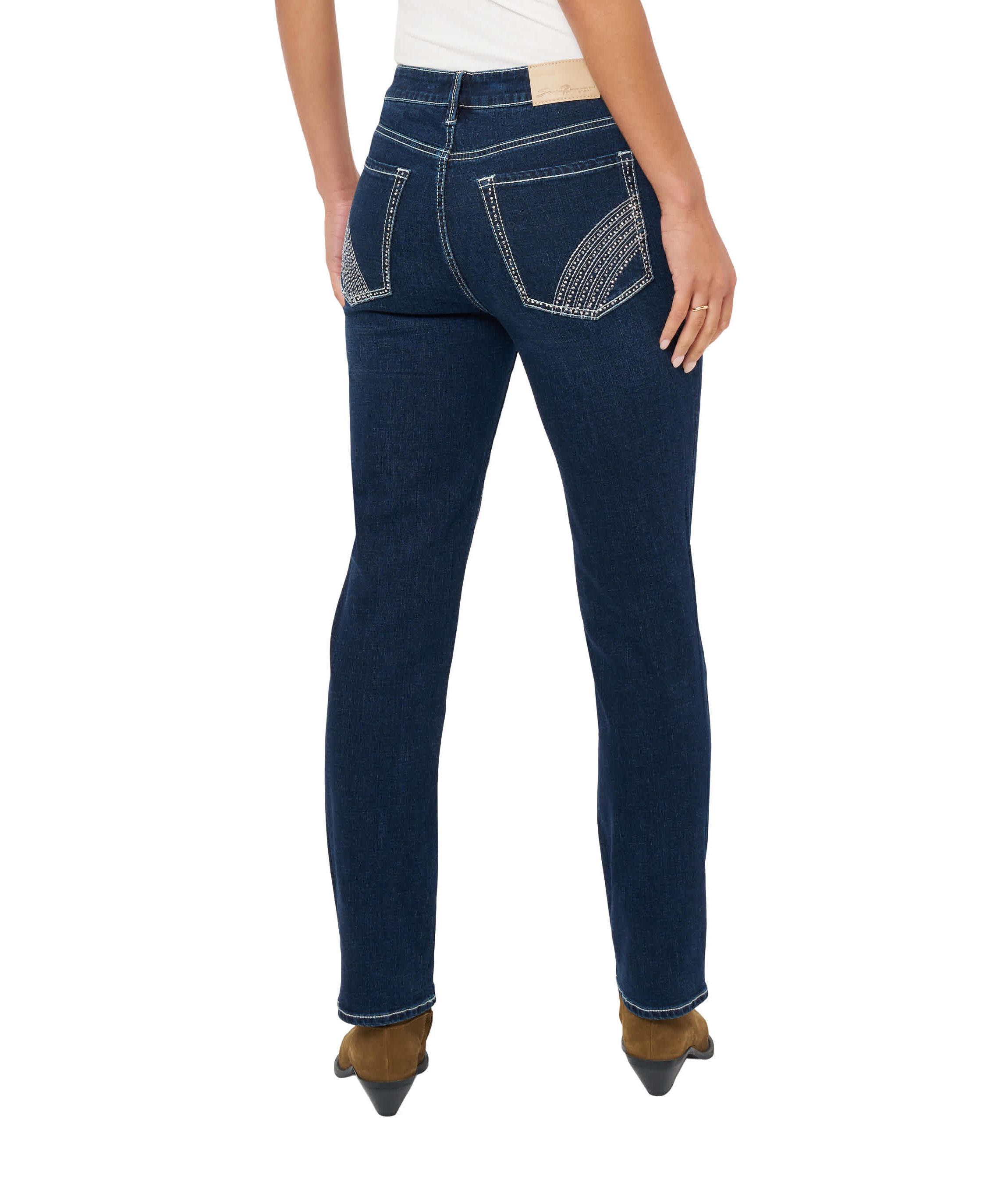 Vintage Straight With Back Pocket Embellishment