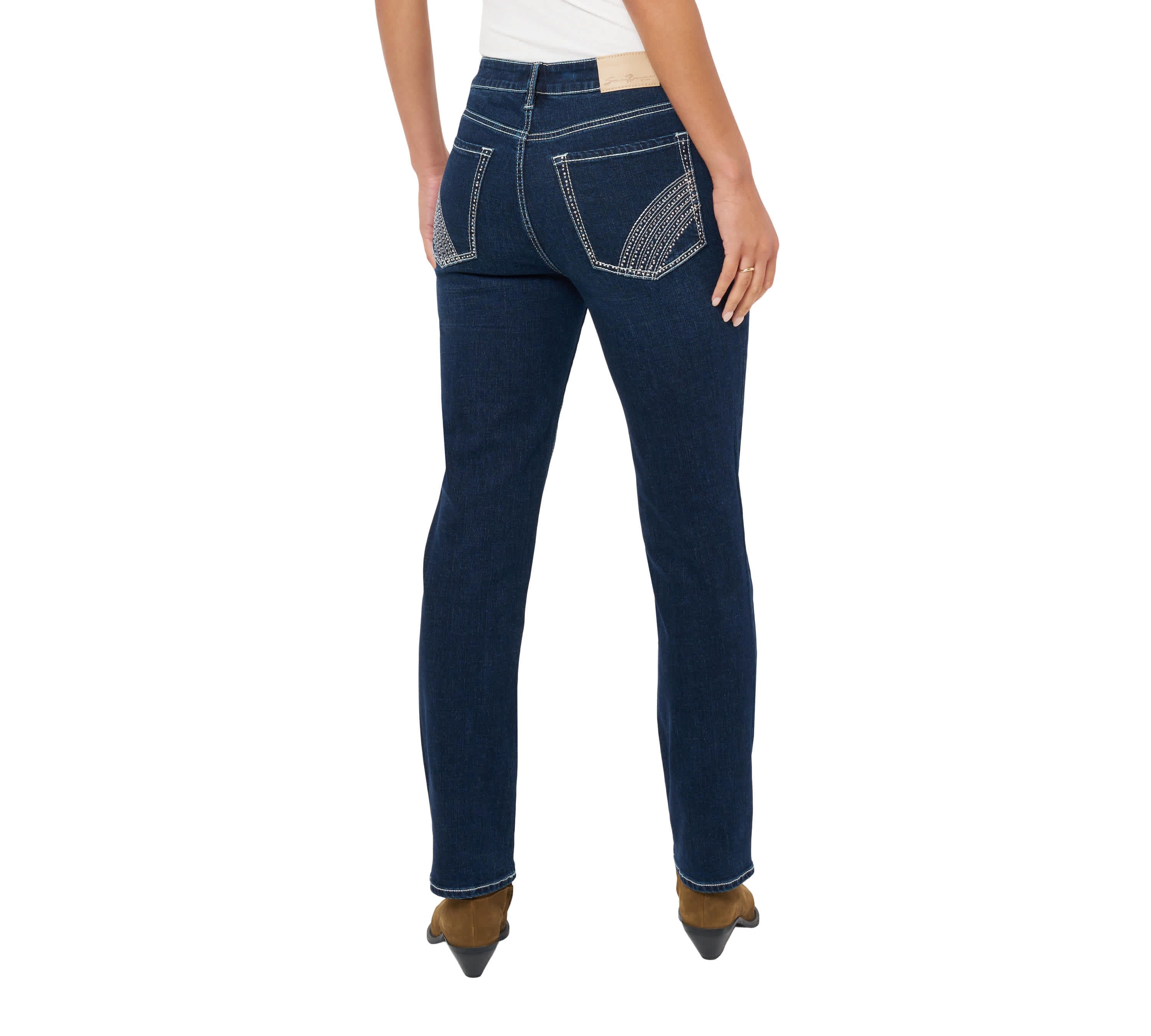 Vintage Straight With Back Pocket Embellishment
