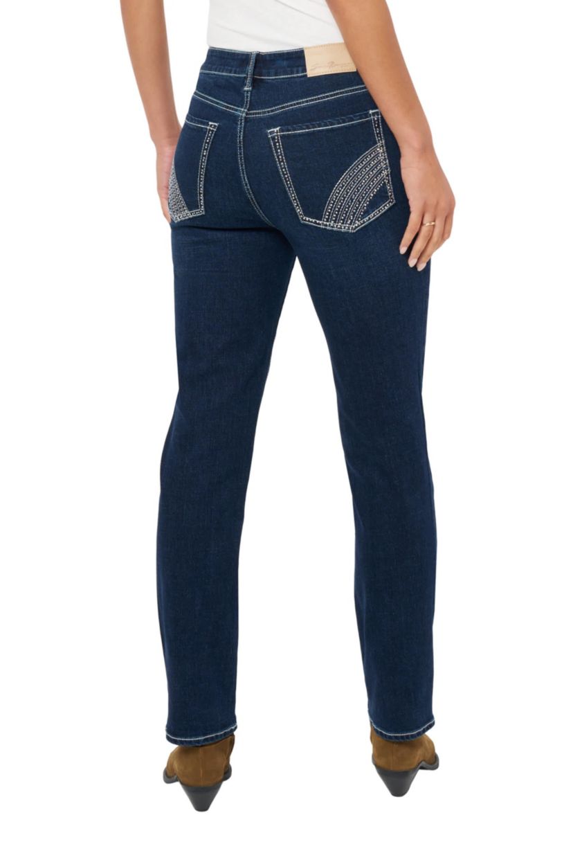 Vintage Straight With Back Pocket Embellishment
