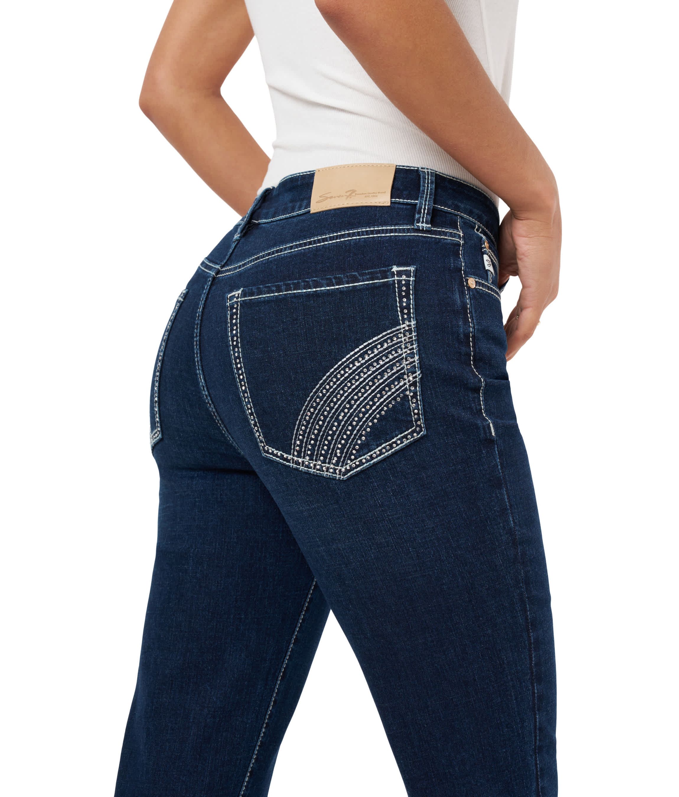 Vintage Straight With Back Pocket Embellishment