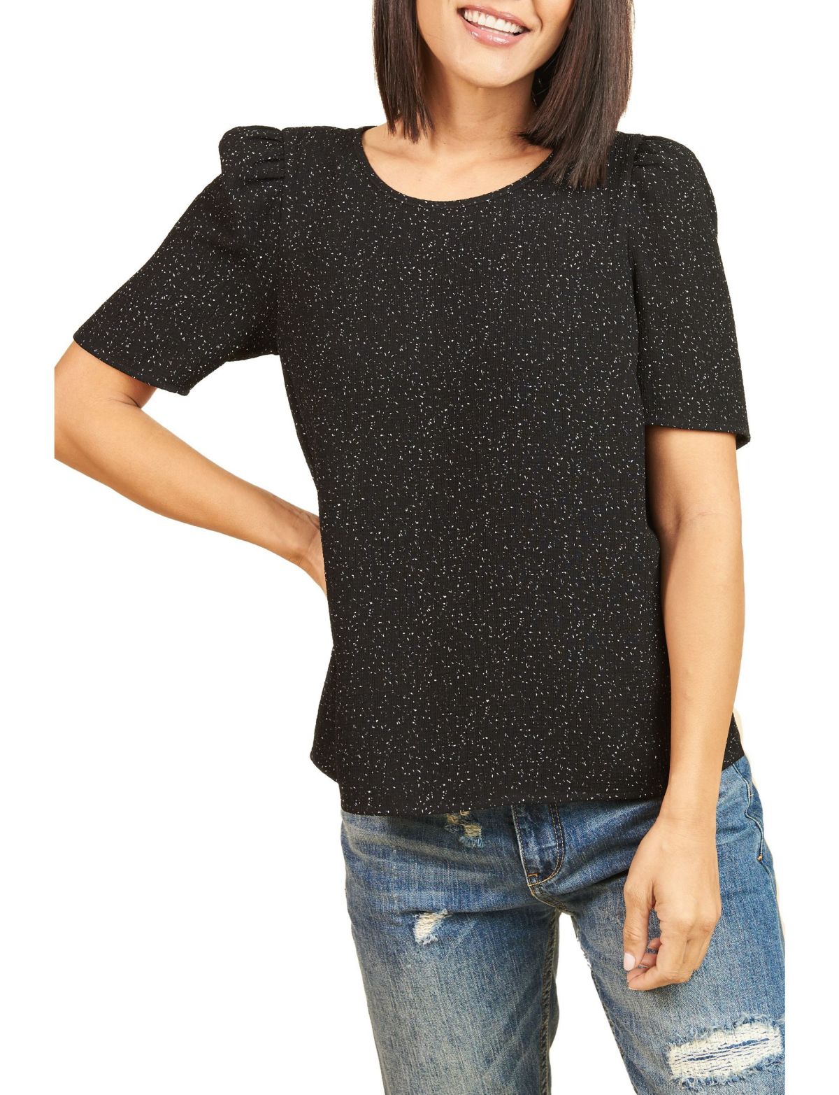 3/4 Puff Sleeve Blouse Top