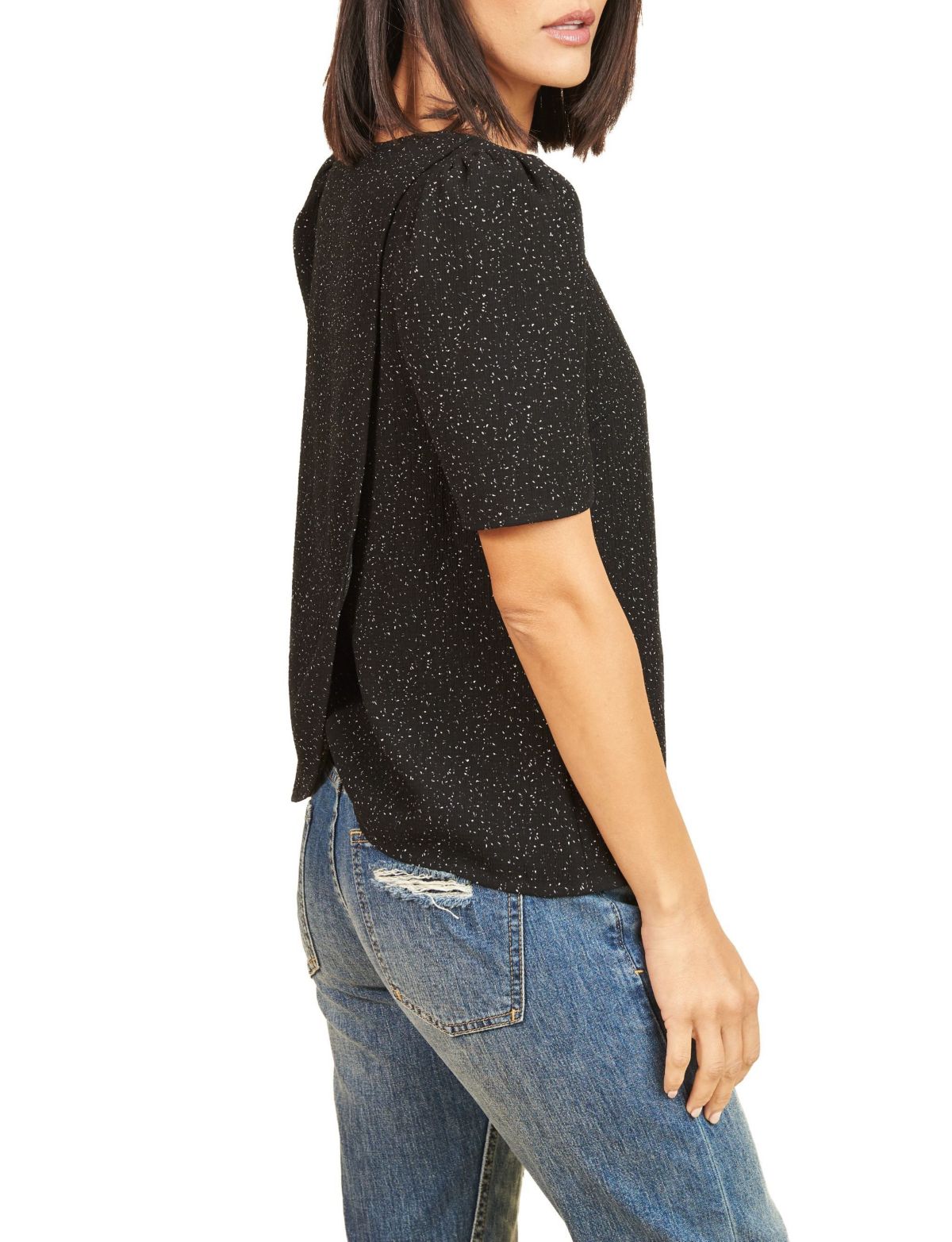 3/4 Puff Sleeve Blouse Top