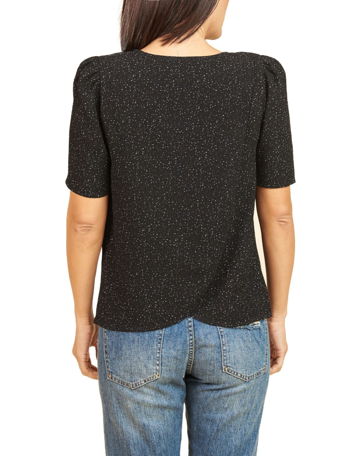 3/4 Puff Sleeve Blouse Top