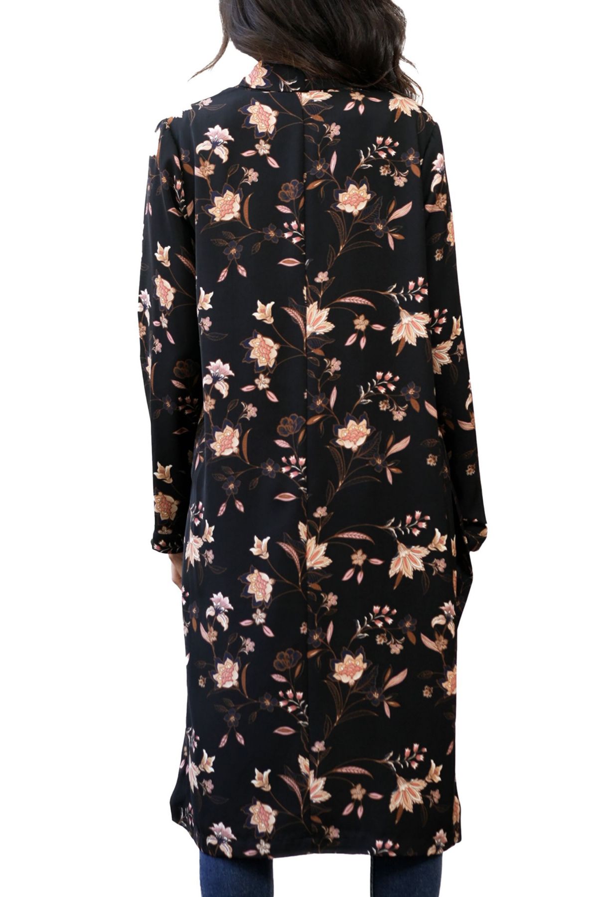 Floral Open Front Jacket