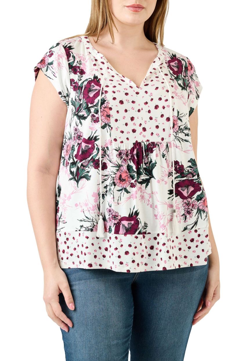 Boho Blouse with Tassels (Plus Size)