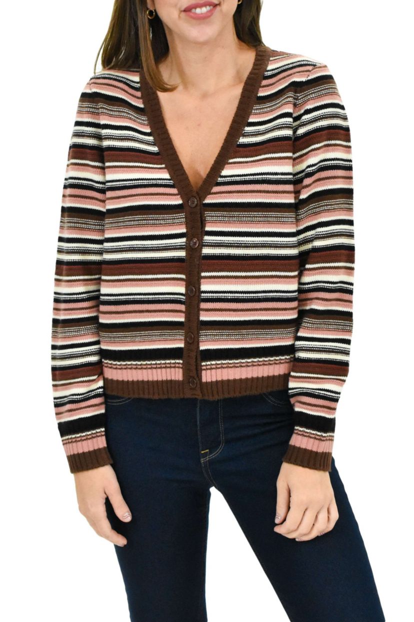 Long Sleeve Striped Cardigan