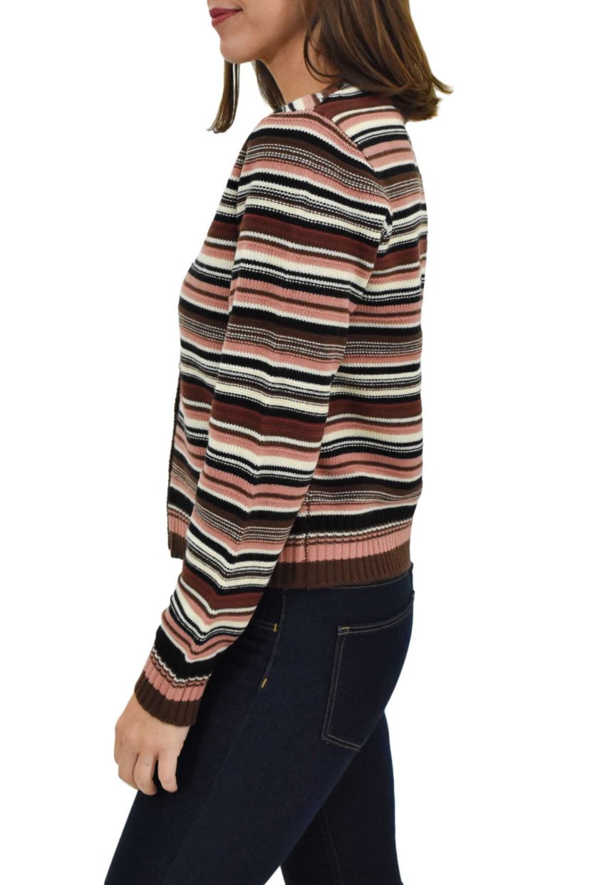 Long Sleeve Striped Cardigan