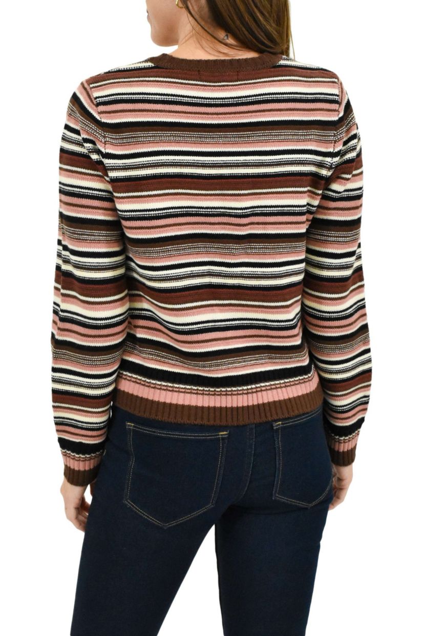 Long Sleeve Striped Cardigan