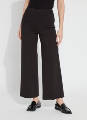 Lysse New York Women's Erin Hi Waist Wide Leg Denim Curvy, Black, 2X