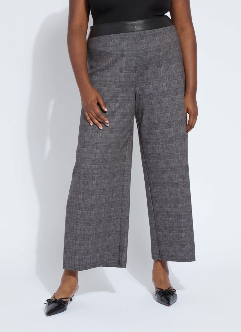 Denver Hi Waist Wide leg Printed Ponte Curvy