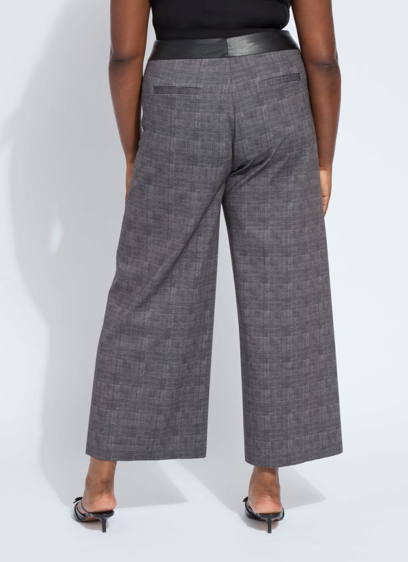 Denver Hi Waist Wide leg Printed Ponte Curvy