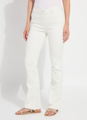 Lysse New York Women's ESTELLE EVERYDAY FLARE DENIM, White, Medium