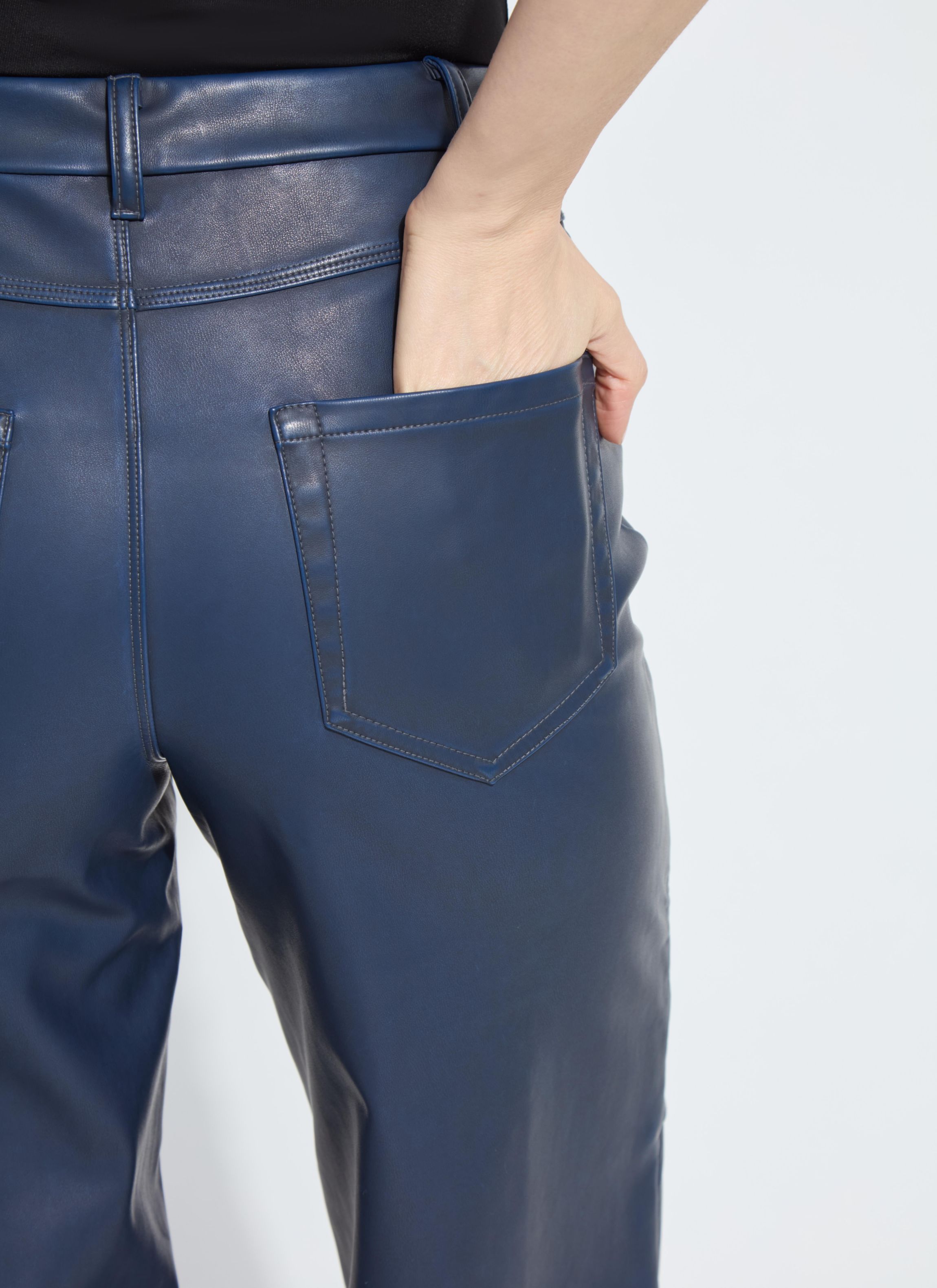 Cortina Hi Waist Wide Leg Vegan Leather