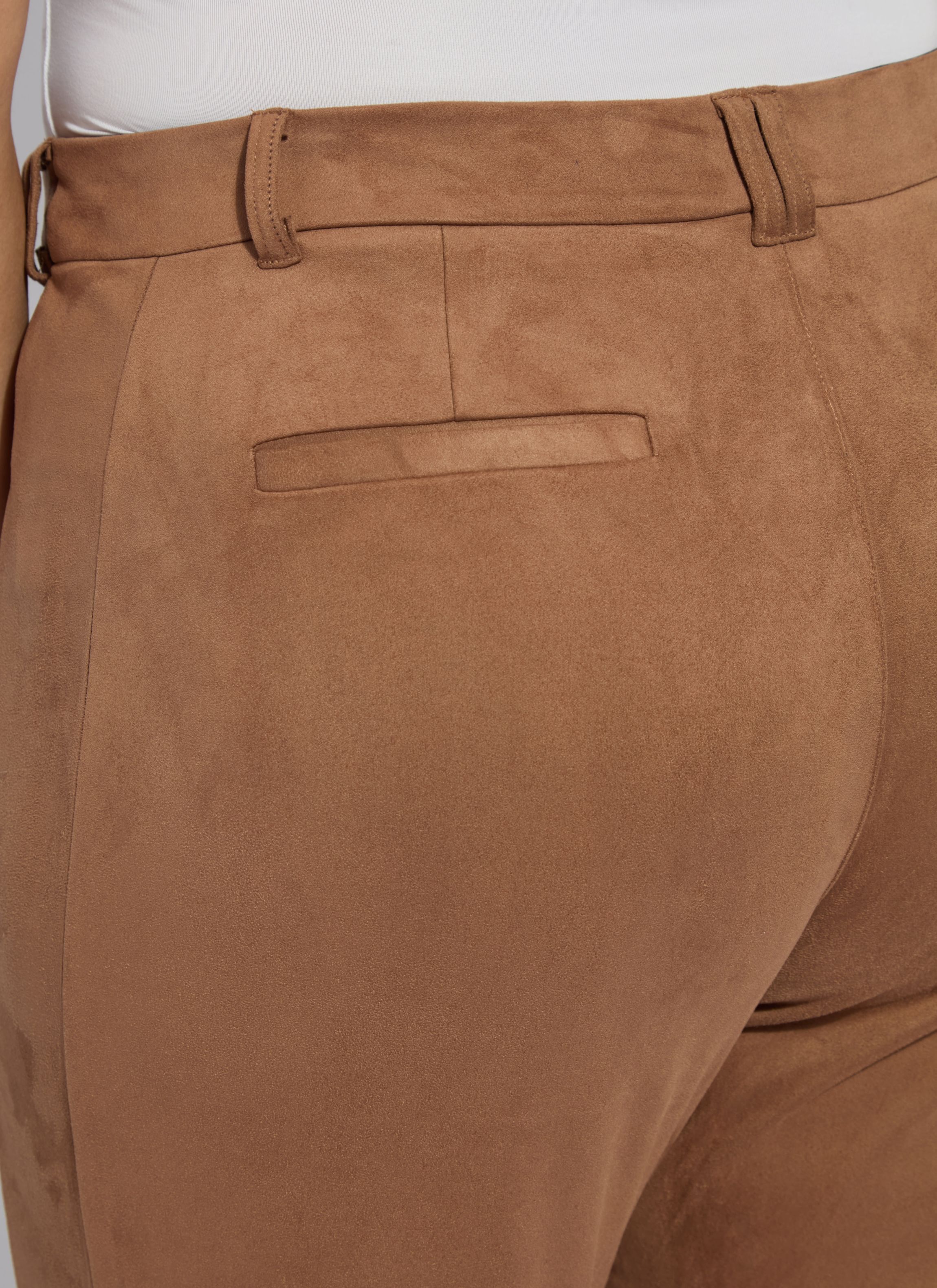Vionette Vegan Suede Wide Leg Trouser Curvy