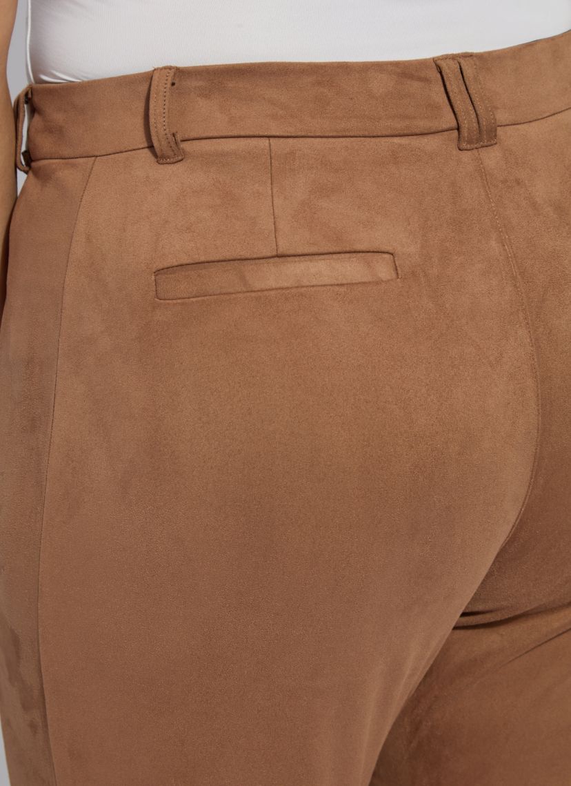 Vionette Vegan Suede Wide Leg Trouser Curvy