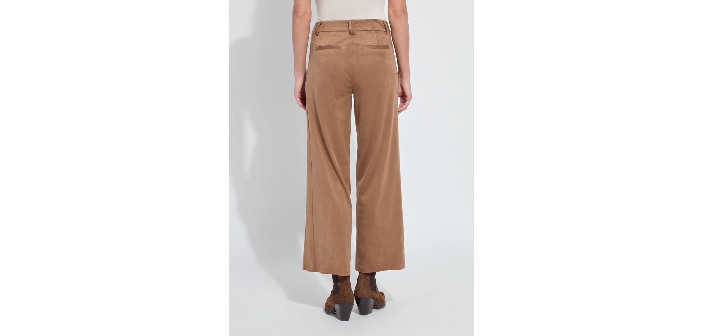 Vionette Vegan Suede Wide Leg Trouser