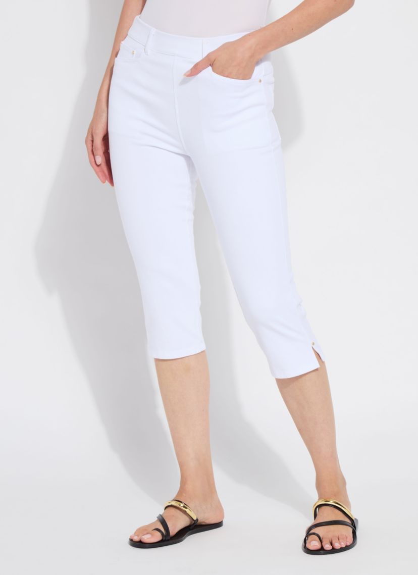 Plus Granada Front Pocket Capri Denim