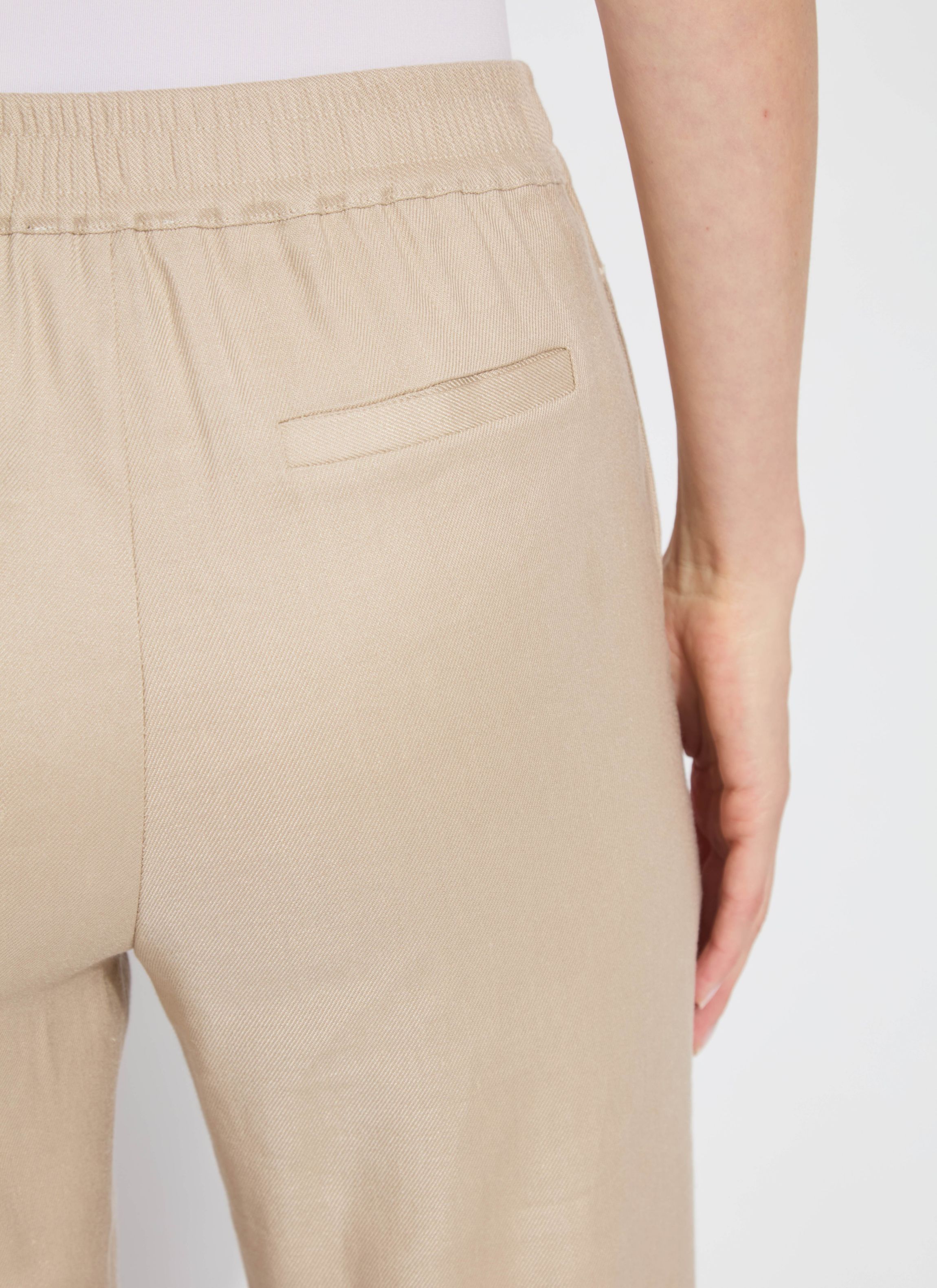 Plus Nixie Drawstring Linen Wide Leg Pant