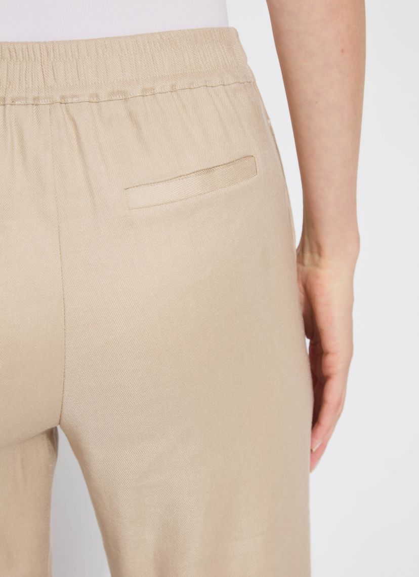 Nixie Drawstring Linen Wide Leg Pant