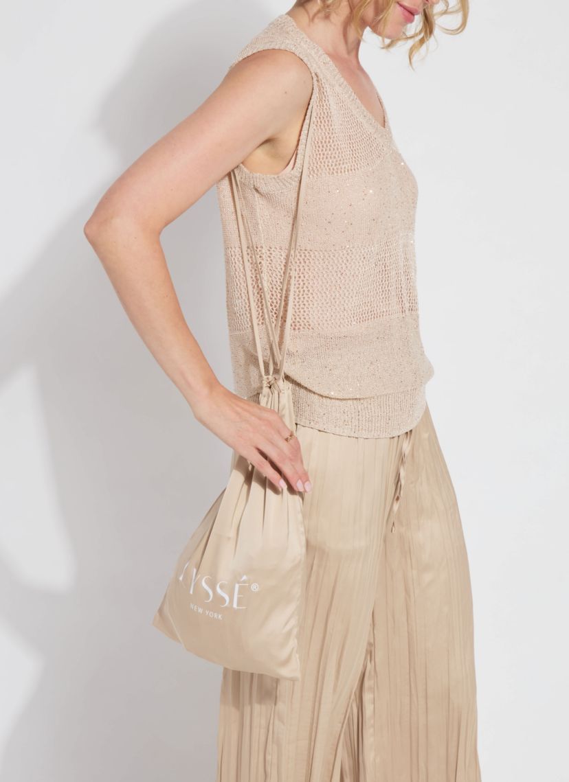 Bria Sequined V-Neck Shell
