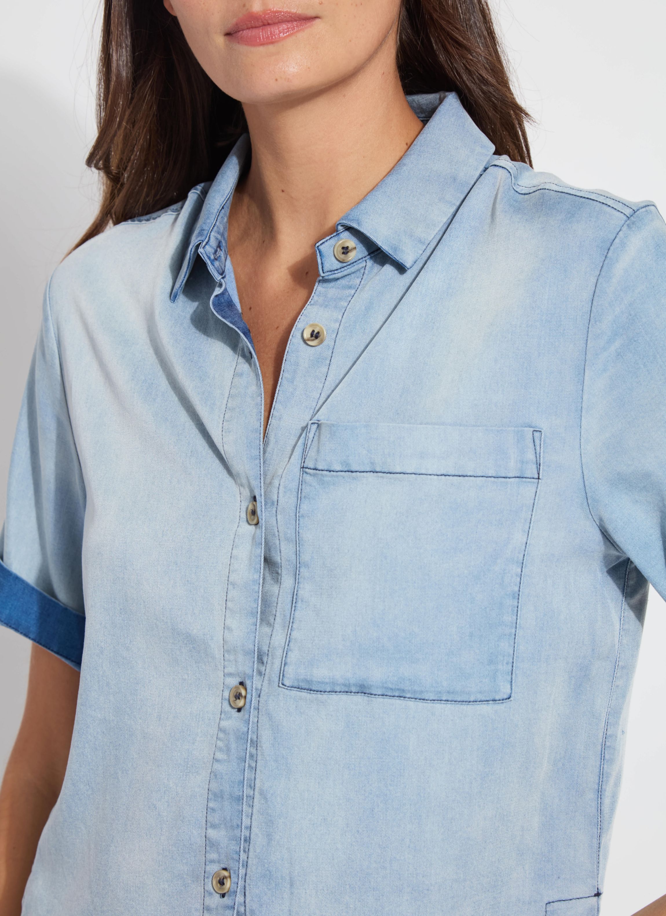 Bianca Chambray Short Sleeve