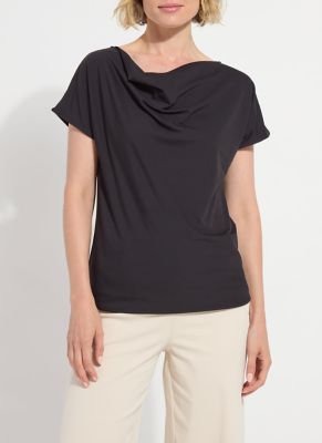 Lysse New York Women's ENSLEY COWL NECK TOP, Black, Small
