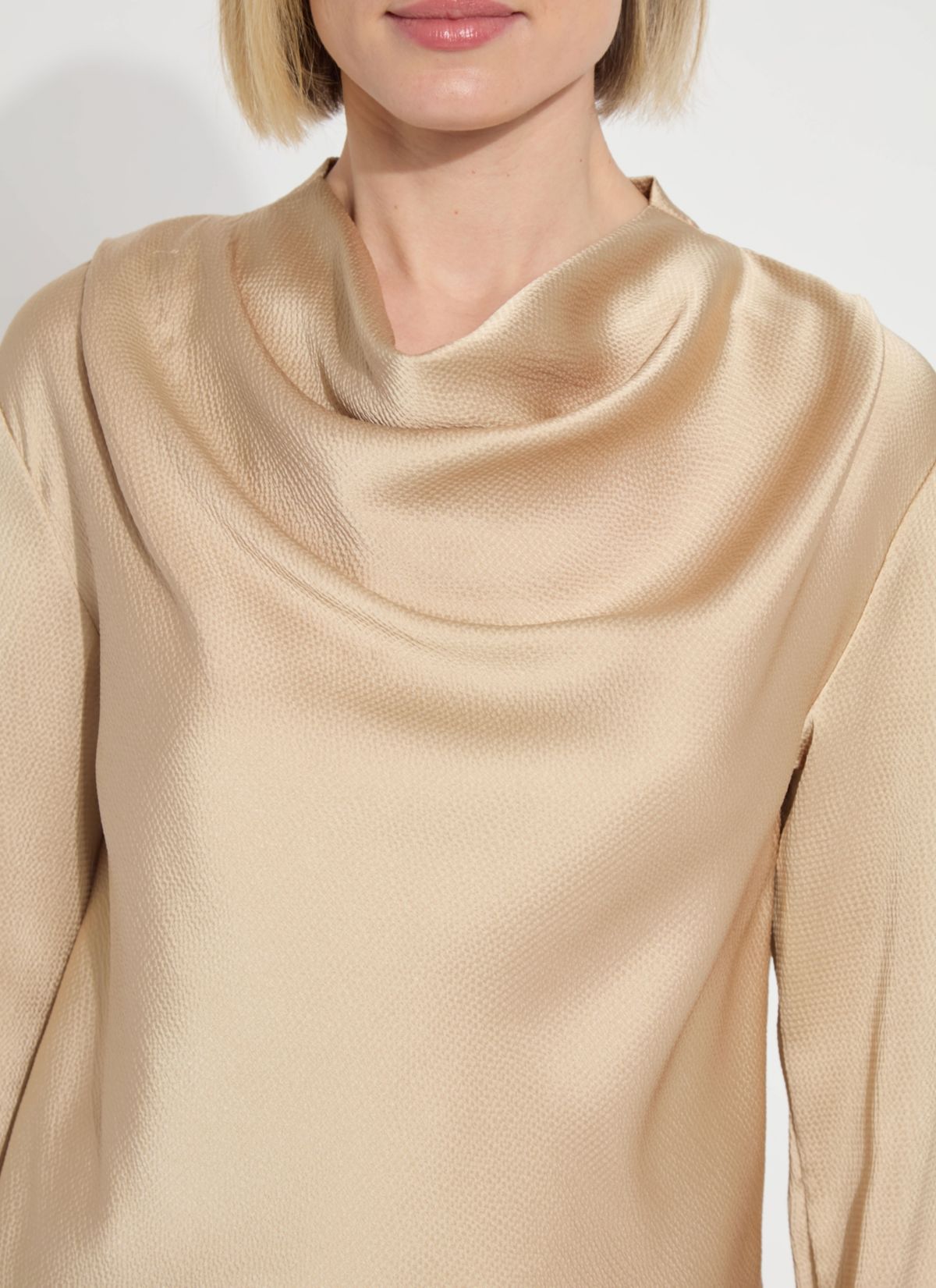 High Cowl Neck Blouse