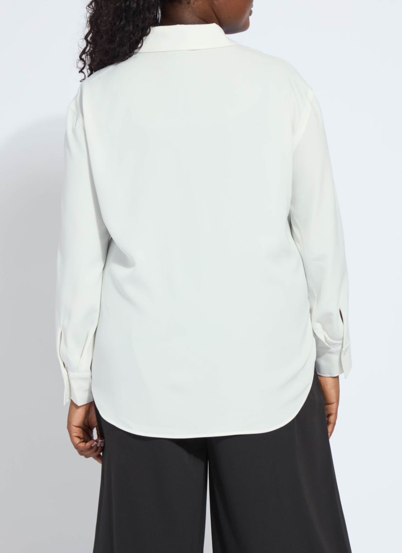Natasha Lace Trim Shirt Curvy