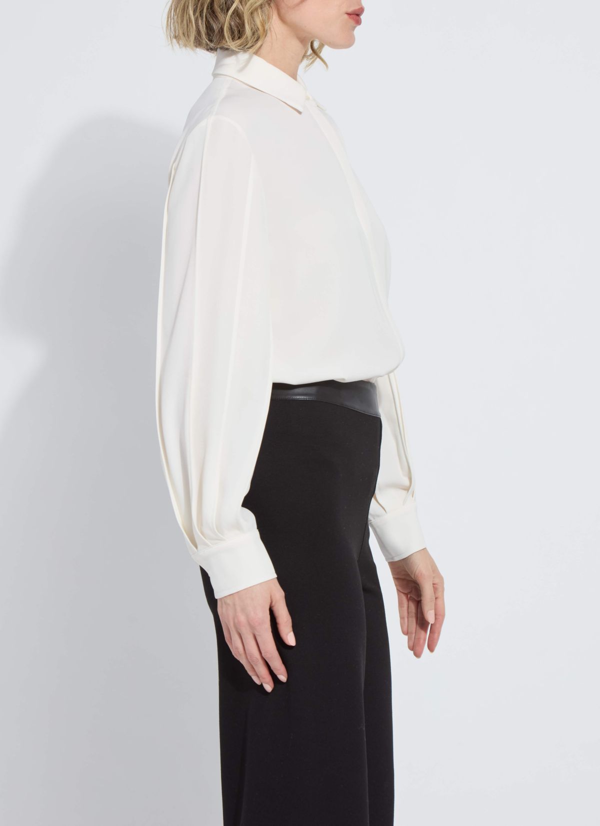 Ivette Pleated Balloon Slv Blouse