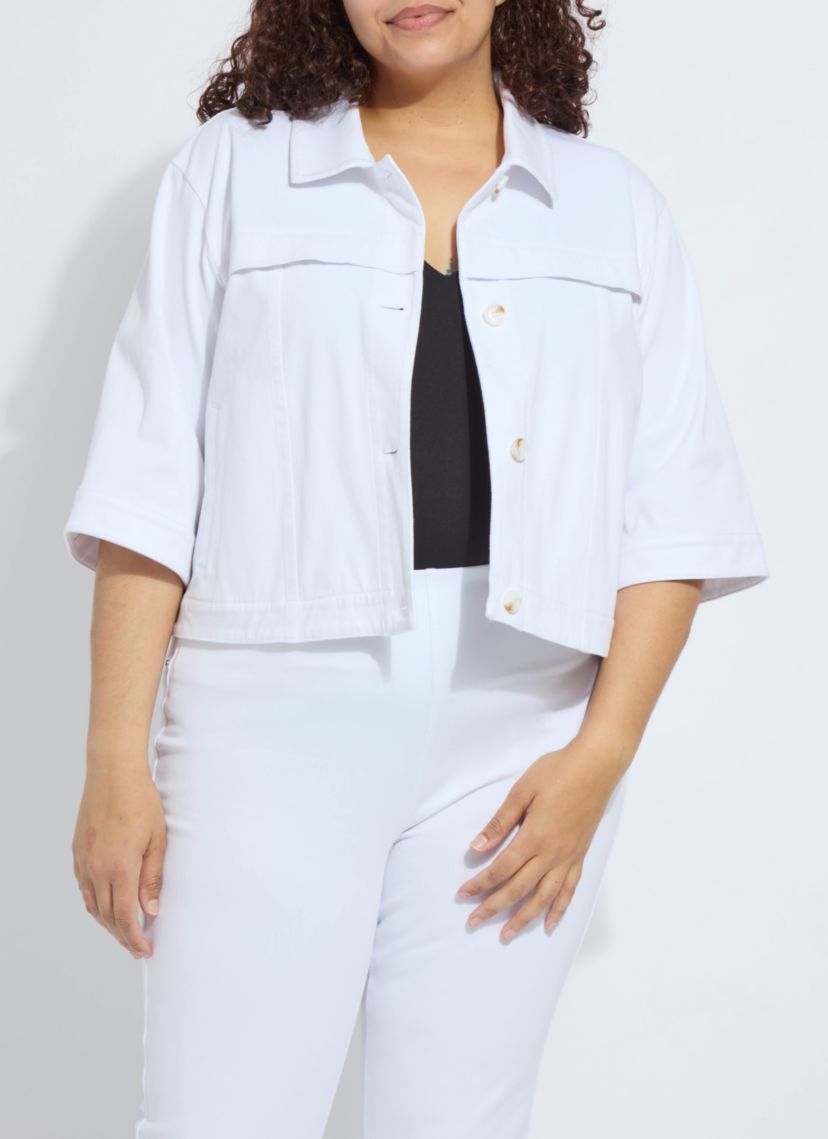 Plus Remi 3/4 Sleeve Denim Jacket